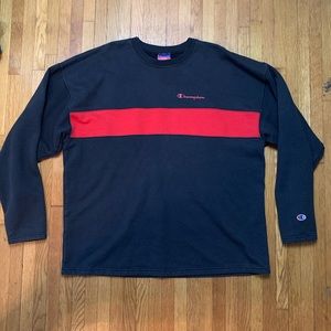 Vintage XL Black Champion Crewneck
